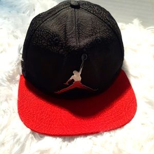 Air Jordan Jumpman Youth Black Red Adjustable Snapback Hat Cap Elephant Print.